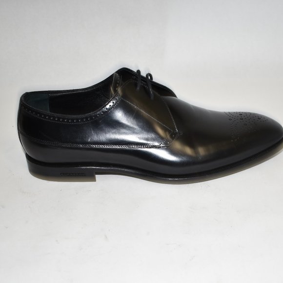 Burberry Cranbrook Derby Black Leather Size 8